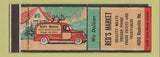 Matchbook Cover - Red's Market Grocery delivery truck van