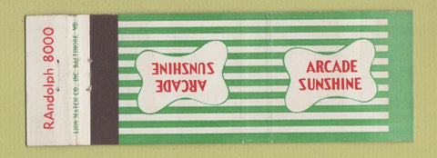 Matchbook Cover - Arcade Sunshine Baltimore?