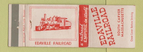 Matchbook Cover - Edaville Railroad South Carver MA