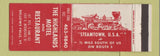 Matchbook Cover - Highland Motel Bellows Falls VT WEAR