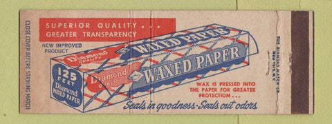 Matchbook Cover - Diamond Waxed Paper Full Length