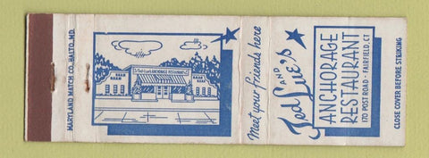 Matchbook Cover - Ted Lue's Anchorage Restaurant Fairfield CT WEAR