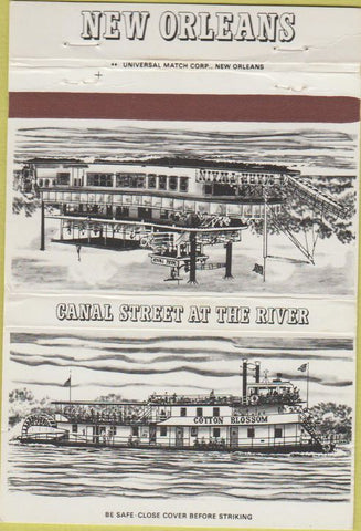 Matchbook Cover - Canal Street at the River New Orleans LA 40 Strike