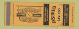 Matchbook Cover - Vermont Federal Savings Baltimore MD