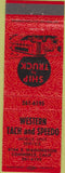 Matchbook Cover - Western Tach Speedo trucking Commerce CA Red