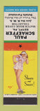 Matchbook Cover - Paul Schaeffer Match collectors RMS Egypt PA pinup