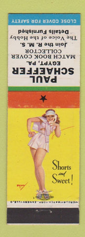 Matchbook Cover - Paul Schaeffer Match collectors RMS Egypt PA pinup