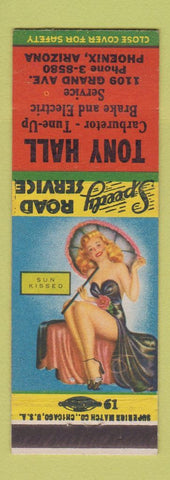 Matchbook Cover - Tony Hall Auto Repair Phoenix AZ pinup