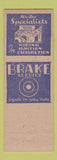 Matchbook Cover - Tony Hall Auto Repair Phoenix AZ pinup