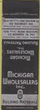 Matchbook Cover - Michigan Wholesalers Inc Jackson MI Fort Wayne IN SAMPLE