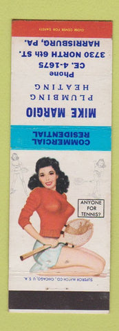 Matchbook Cover - Mike Margio Plumbing Heating Harrisburg PA pinup