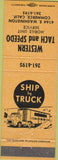 Matchbook Cover - Western Tach Speedo trucking Commerce CA Orange