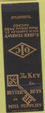 Matchbook Cover - O Ilber Co Chicago IL Mill Supply SAMPLE