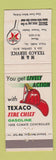 Matchbook Cover - M&M Texaco oil gas Villa Park IL Fire Chief