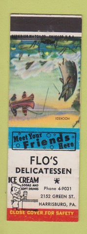 Matchbook Cover - Flo's Deli Harrisburg PA