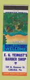 Matchbook Cover - EG Yeingst's Barber Shop Carlisle PA