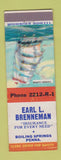 Matchbook Cover - Earl Brenneman Insurance Boiling Springs PA Yankee Clipper