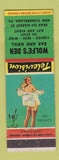Matchbook Cover - Wolfe's Den New Cumberland PA pinup