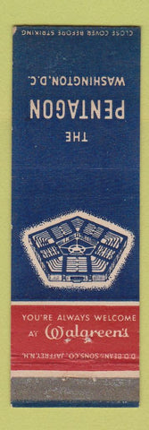 Matchbook Cover - Walgreen's Drug Store Pentagon Washington DC DD Bean