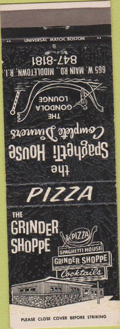Matchbook Cover - Grinder Shop Spaghetti Middletown RI