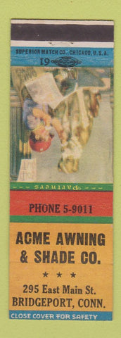 Matchbook Cover - Acme Awning Shade Bridgeport CT