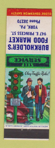 Matchbook Cover - Burkholder's Food Market Grocery York PA