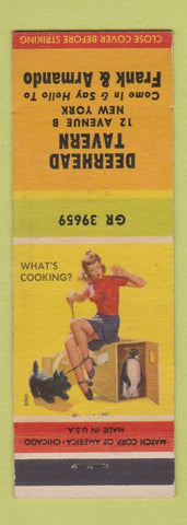 Matchbook Cover - Deerhead Tavern New York City pinup