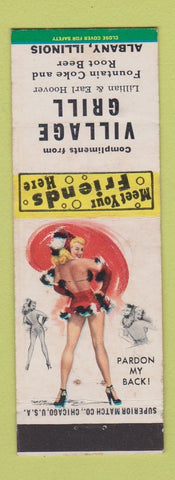 Matchbook Cover - Village Grill Albany IL pinup