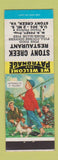 Matchbook Cover - Stony Creek Restaurant VA