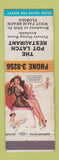 Matchbook Cover - Pot Latch Restaurant West Palm Beach FL pinup WEAR