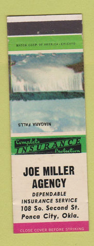 Matchbook Cover - Joe Miller Insurance Agency Ponca City OK