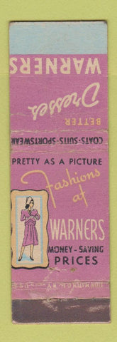 Matchbook Cover - Warners Women's Clothes girlie WEAR
