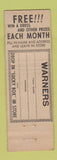 Matchbook Cover - Warners Women's Clothes girlie WEAR