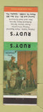 Matchbook Cover - Rudy's Fishing Tackle Apopka FL