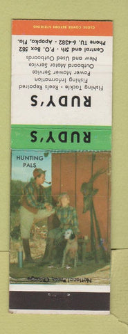 Matchbook Cover - Rudy's Fishing Tackle Apopka FL