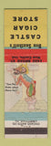 Matchbook Cover - Ben Saathoff's Castle Cigar Store New Castle IN hillbilly