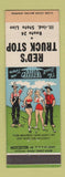 Matchbook Cover - Red's Truck Stop IL IN State Line hillbilly