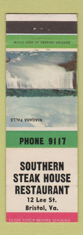 Matchbook Cover - Southern Steak House Restaurant Bristol VA