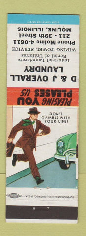 Matchbook Cover - D&J Overall Laundry Moline IL