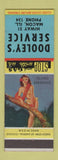 Matchbook Cover - Dooley's Service Macon IL low phone # pinup gas