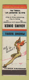 Matchbook Cover - Adams Diner York PA pinup witch WEAR