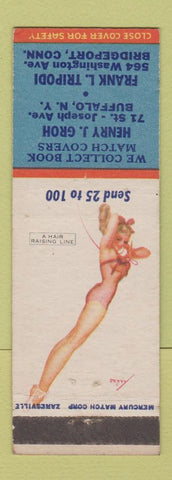 Matchbook Cover - Match Collectors Buffalo NY Bridgeport CT pinup