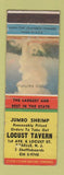 Matchbook Cover - Locust Tavern Roselle NJ Shuffleboard WORN