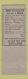 Matchbook Cover - H&H Wine Cellar Lansing MI hillbilly