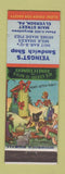 Matchbook Cover - Yeingst's Sandwich Shop Elverson PA hillbilly