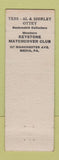 Matchbook Cover - Ottey Print Shop Media PA pinup