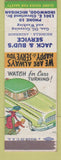 Matchbook Cover - Jack & Bud's oil gas Ironwood MI
