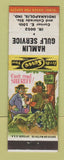 Matchbook Cover - Hamlin Gulf oil gas Indianapolis IN hillbilly