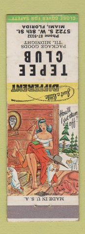 Matchbook Cover - Tepee Club Miami FL hillbilly