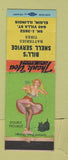 Matchbook Cover - Bill's Shell oil gas Elgin IL pinup WEAR